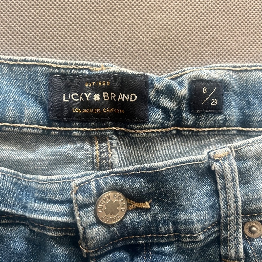 Lucky Brand Denim Light Wash Blue Jeans Brooke Crop Size 8/29 Woman’s Pants - Picture 4 of 9